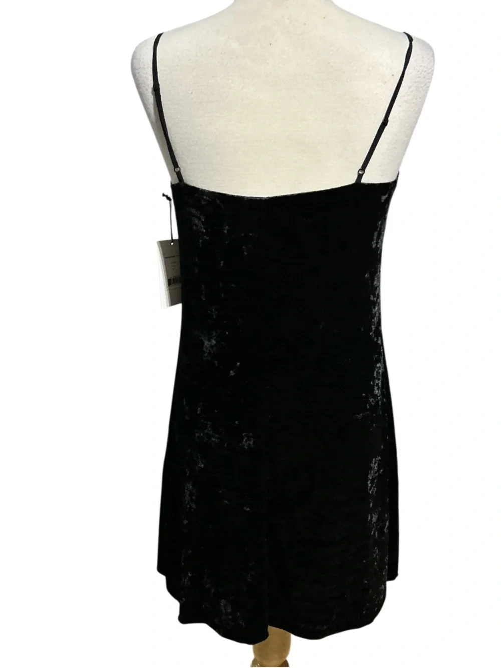 Bailey 44 Black velvet lace bodycon mini dress slip Size M